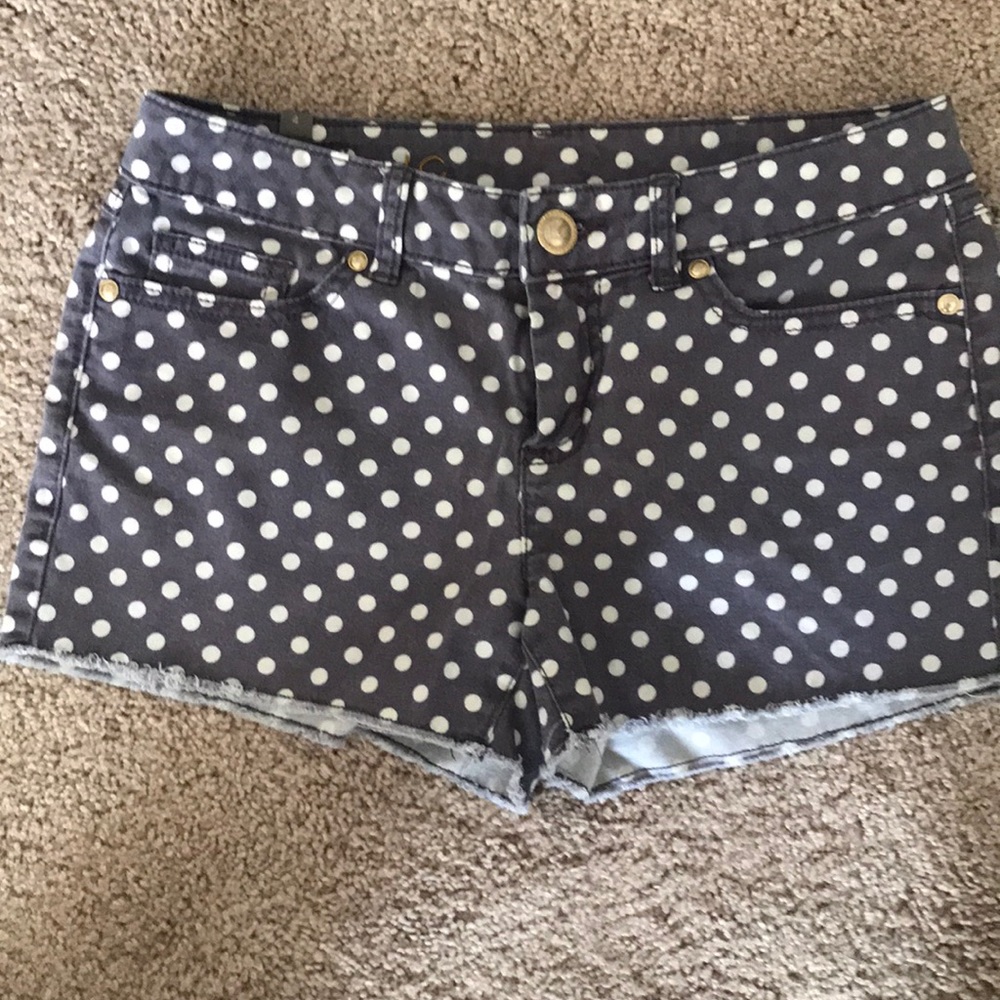 Polka dot grey shorts by Lauren Conrad